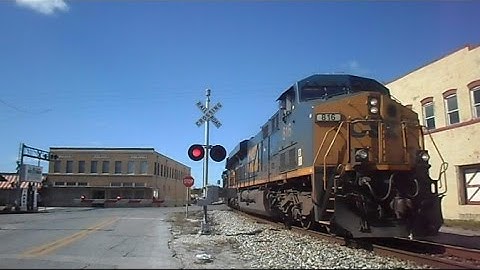 CSX Tropicana Train From Both Sides Of The Tracks