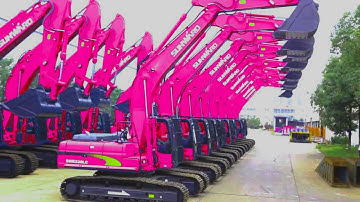 Máy Cẩu  Máy Xúc Màu Hồng Biểu Diễn 👉 Nhac Thiếu Nhi Sôi Động Năm 2022