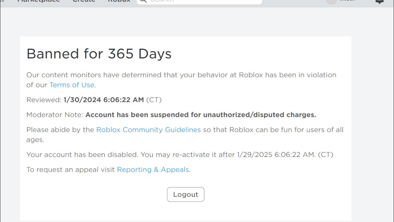 I got banned on roblox ... - YouTube