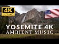 Yosemite drone 4k  areal view of yosemite national park with relaxing piano music