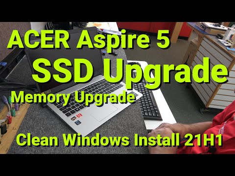 How To Install NVMe SSD & Memory In Aspire 5 Laptop Clean Install