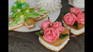 картинка: МК❤️ ЗЕФИРОСЕНДВИЧ🎄Ёлочка + Сердце с РОЗАМИ от @vitalija_cake 🌹ЗЕФИРОСЕНДВИЧ с АПЕЛЬСИНОВЫМ ЖЕЛЕ🍊