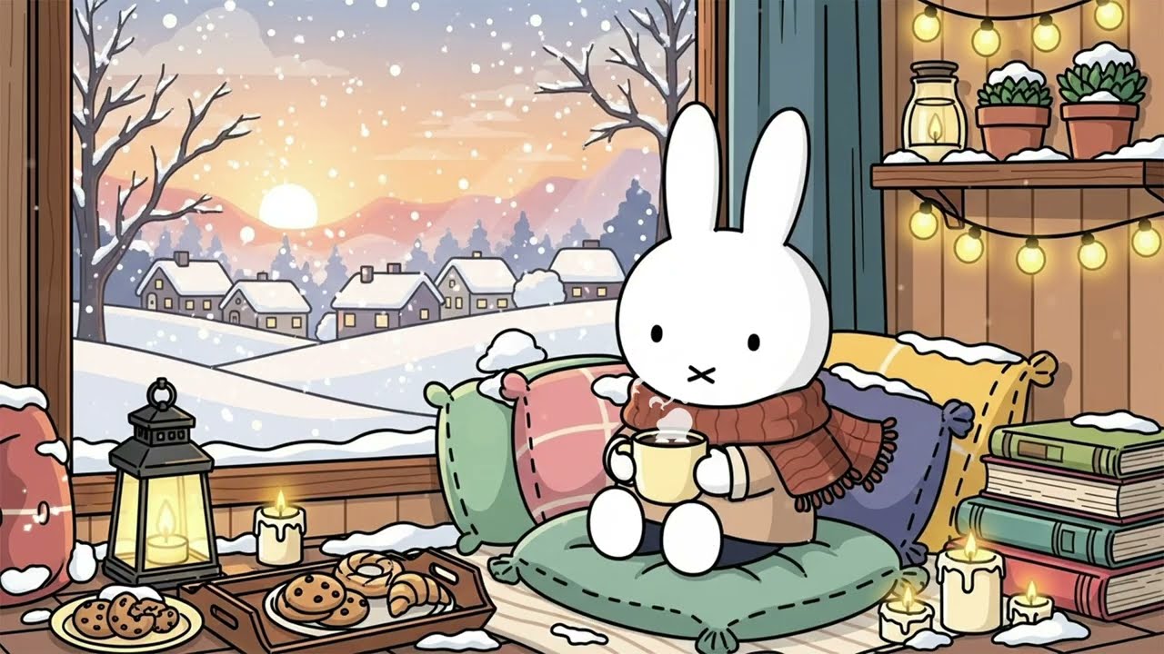 Peaceful Snowfall Moments ☕❄️ Soft Lofi Beats to Relax
