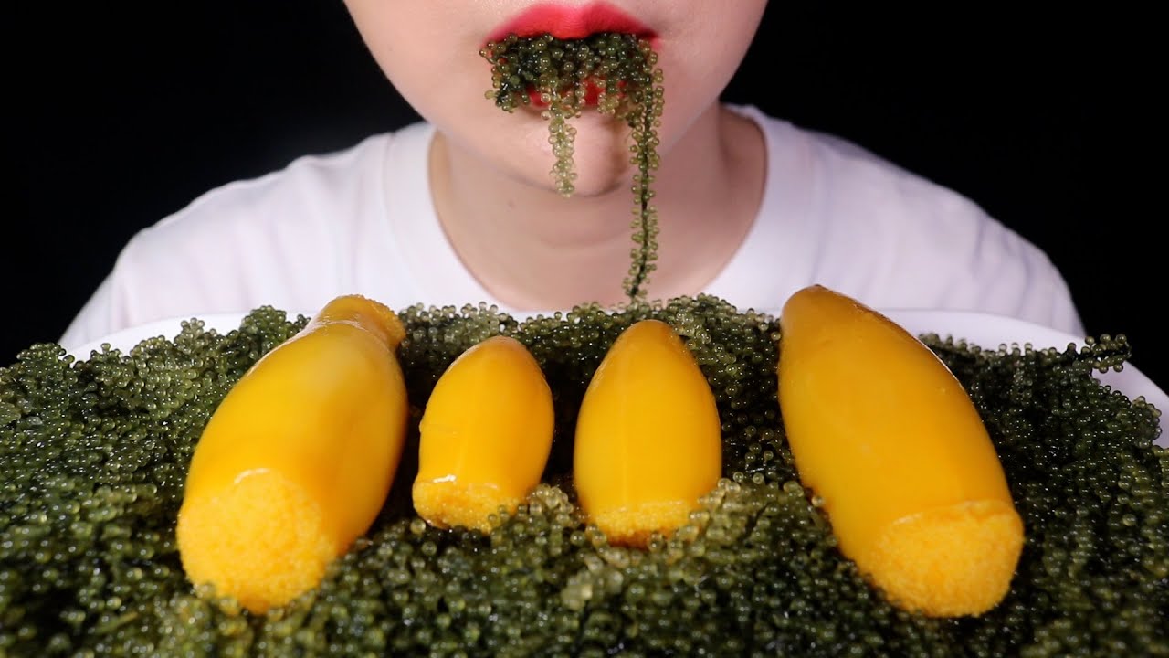 바다포도 + 열빙어 알을 품은 한치 먹방 MUKBANG