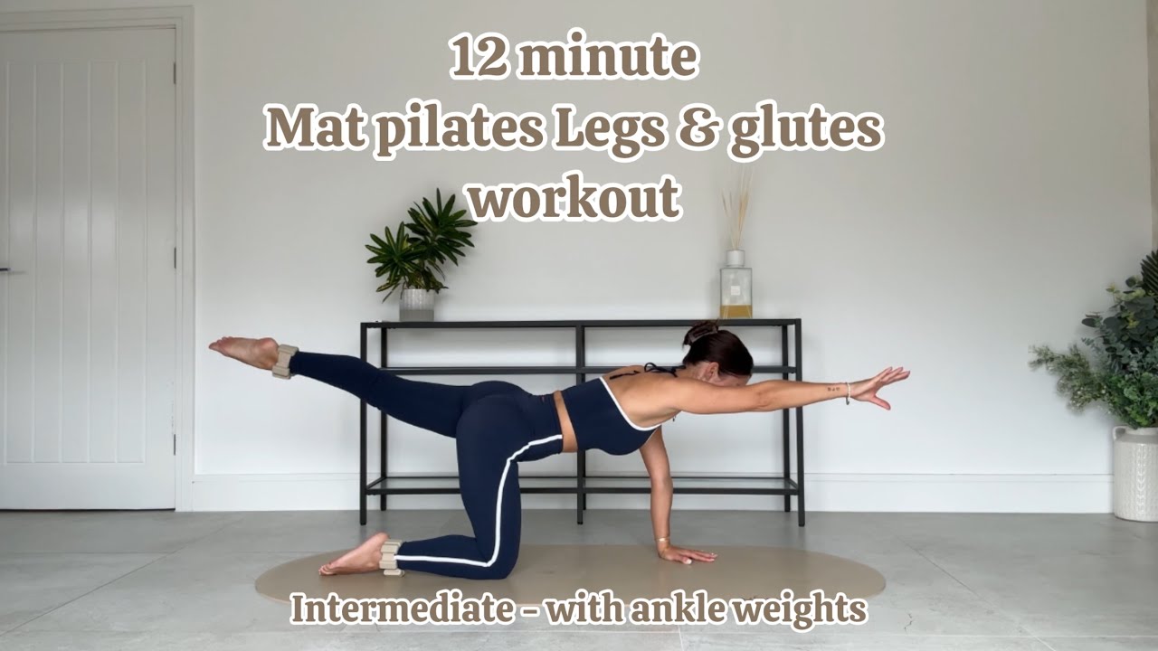 12 MINUTE ⏱️LEGS & GLUTE WEIGHTED WORKOUT - intermediate (ankle weights)