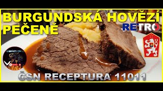 Burgundy beef roast RETRO ČSN recipe 11011