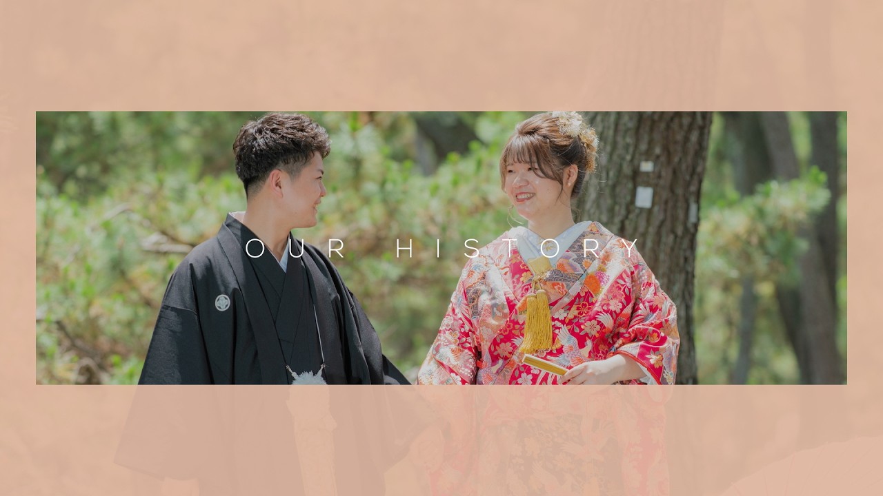 【結婚式ムービー𝒄𝒐𝒖𝒍𝒆𝒖𝒓】結婚式プロフィールムービー（フラット）実例紹介