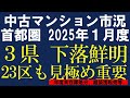 2025年1月 首都圏 中古マンション市況「埼玉県、千葉県、神奈川県は相場下落が鮮明に。年度末に差し掛かり、市況の変動要注意！23区も見極めより重要に」