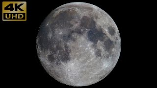 Либрация (раскачивание) Луны. Реальные снимки. 4K.