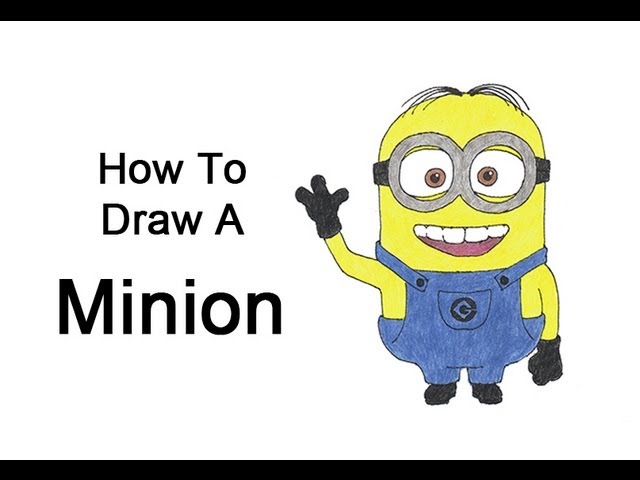 how to draw a minion dave