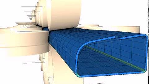 ALE simulation of the roll forming process (rocker pannel)