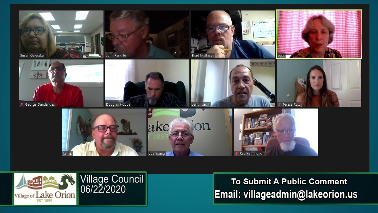 Village Council Meeting 06/22/2020 YouTube