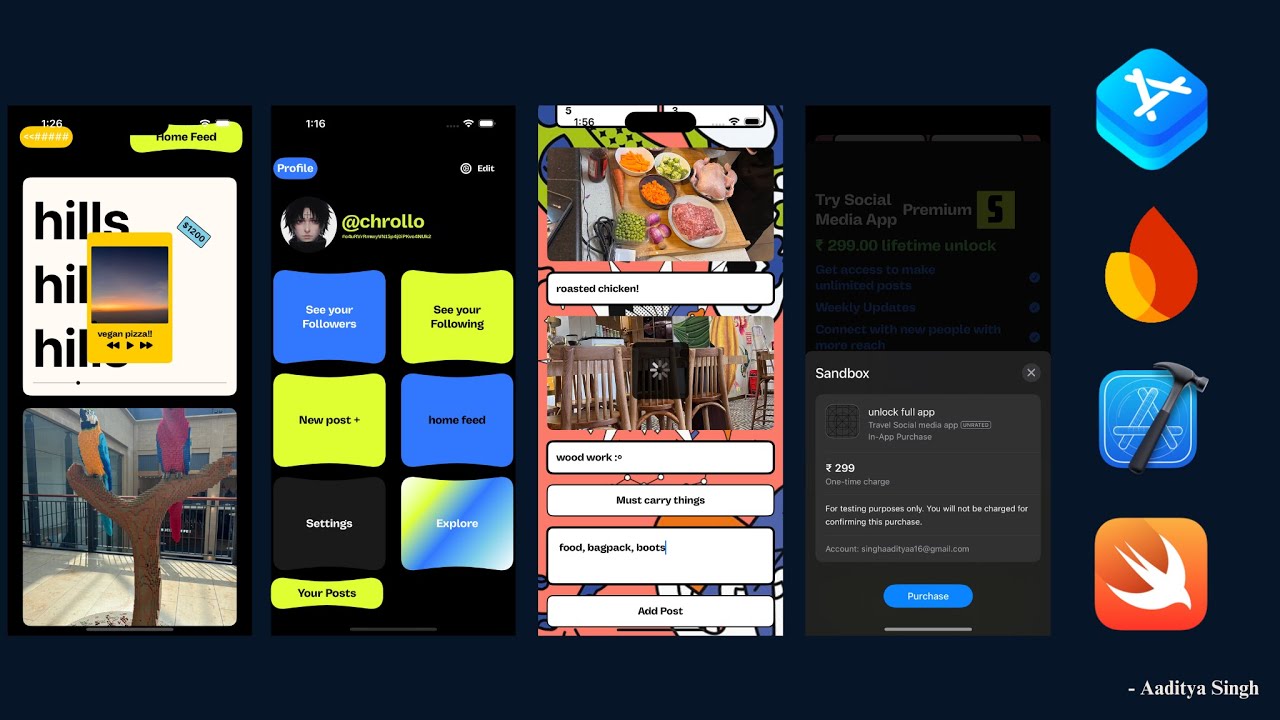 Create a social media app using SwiftUI and firebase with In App purchases 13. Custom SwiftUI shapes