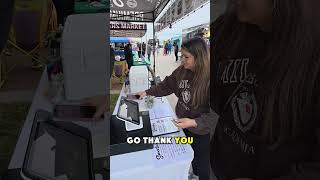 She got 1 black berry cheesecake &amp; 1 strawberry cheesecake from  booth at the Saginaw farmers market
