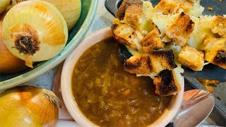 Vegetarian French Onion Soup, (deconstructed)