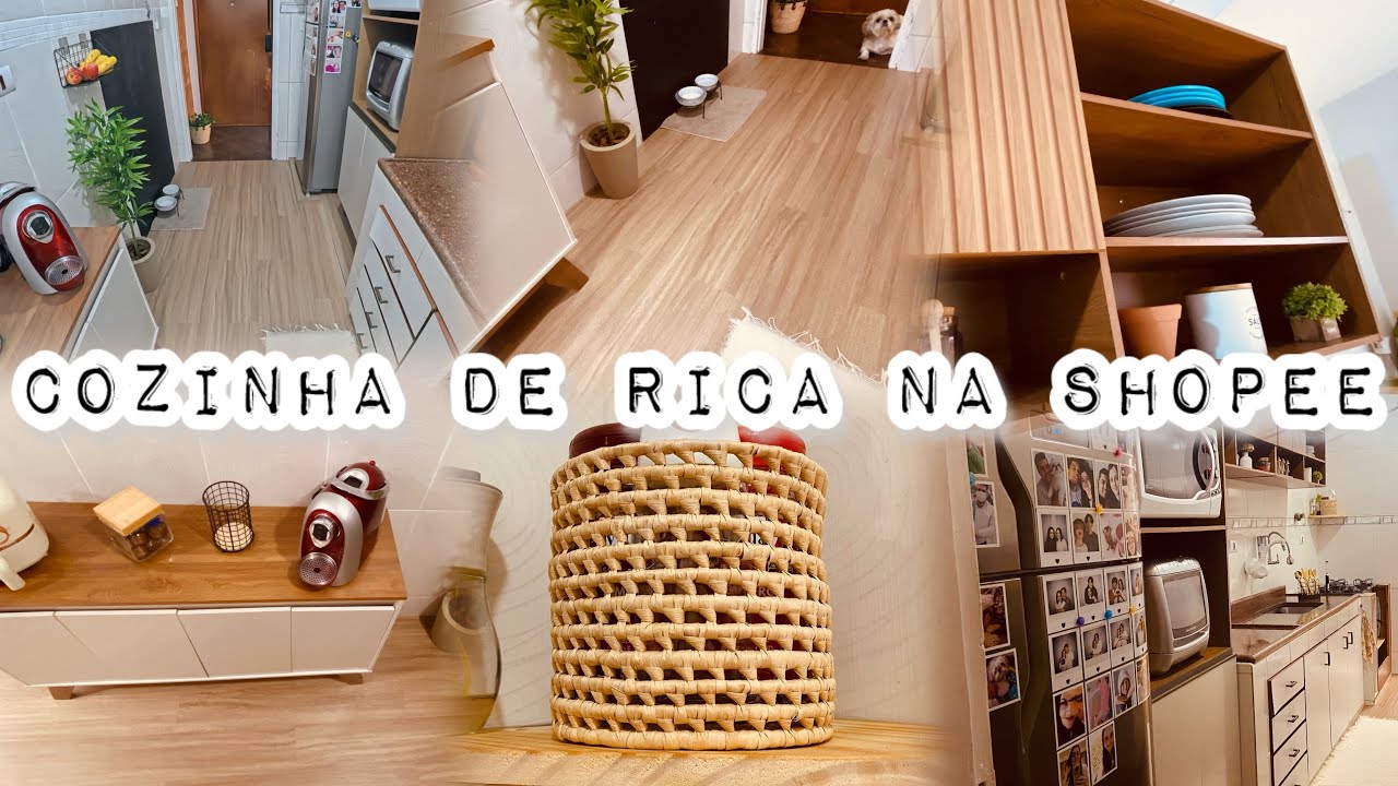 PARTE FINAL | TRANSFORMEI MINHA COZINHA SÓ COM ITENS DA SHOPEE| ANTES E DEPOIS DA REFORMA