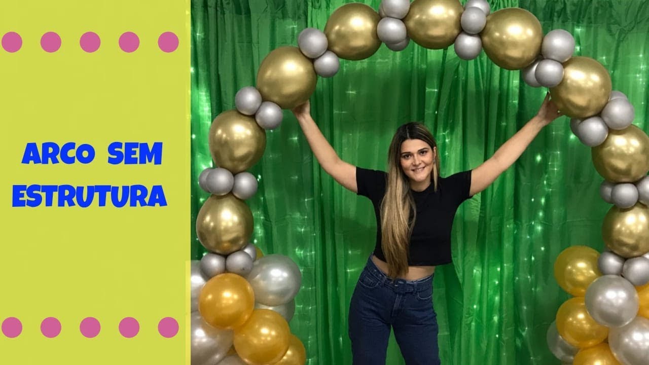 Como fazer um ARCO DE BALÕES SUSPENSO sem usar NENHUMA ESTRUTURA - DIY