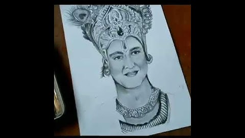 Shree Krishna drawing/Sourav Raj Jain drawing/mahabharat krishna Drawing/short video
