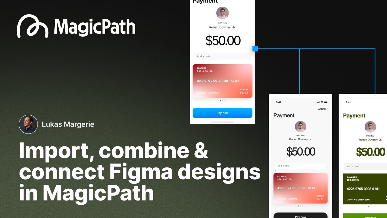 Import, combine and connect Figma designs in MagicPath - YouTube