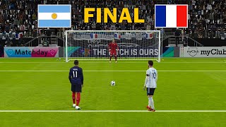 ARGENTINA vs FRANCE  Final FIFA World Cup 2026  Penalty Shootout | Messi vs Mbappe | PES