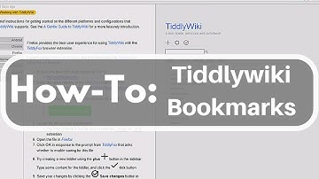 Tiddlywiki Bookmarks