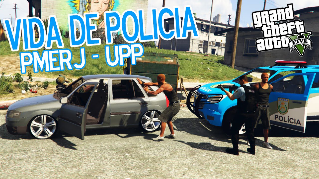 GTA 5 VIDA REAL - TIRO NO ENCONTRO DE CARROS REBAIXADOS! DEU POLÍCIA e T