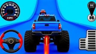モンスタートラックメガランプスタントゲーム2025🔥|エクストリームモンスタートラックドライビングカーレース＆Androidゲームプレイ screenshot 3