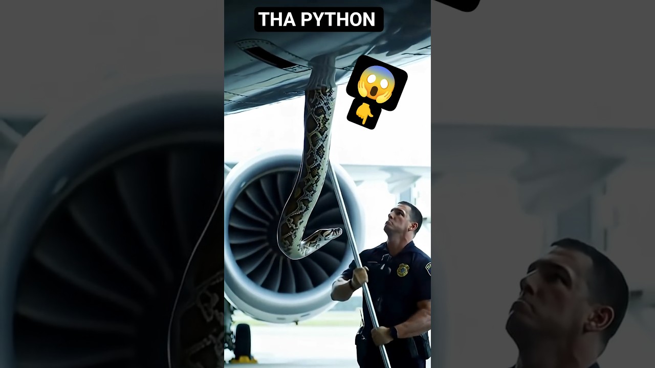 "✈️ Venomous Python Found in Airplane – Panic Among Passengers 🐍" 