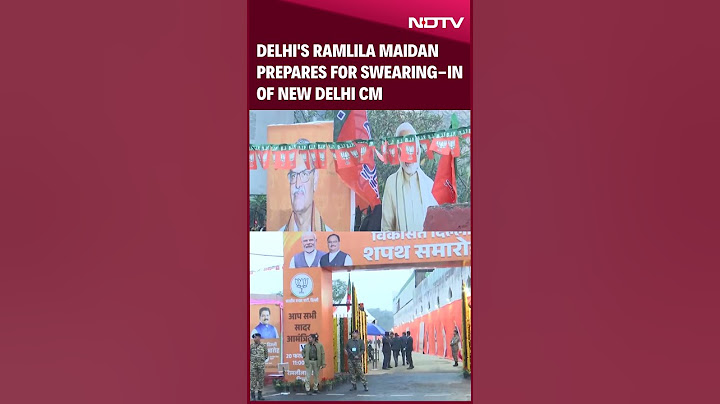 Rekha Gupta Oath Ceremony | Delhi's Ramlila Maidan Prepares For Grand Swearing-In Of New Delhi CM