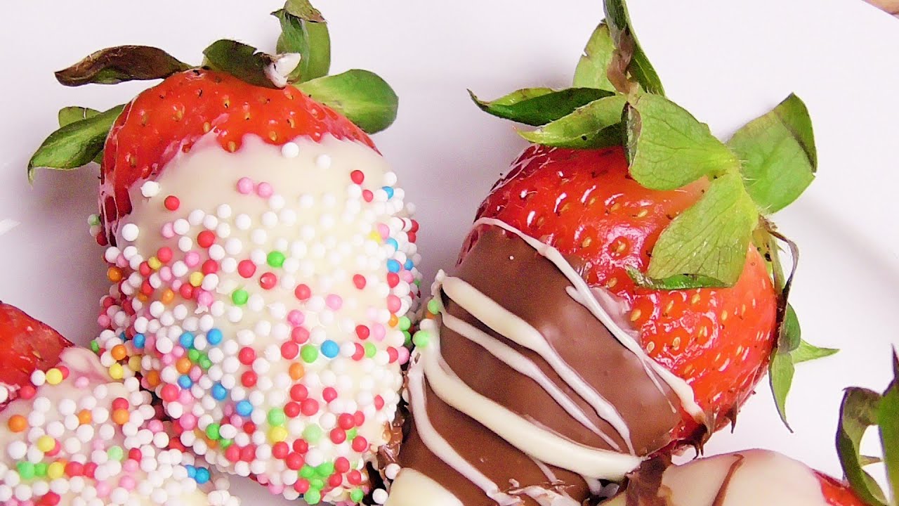Erdbeeren in Schokolade - YouTube