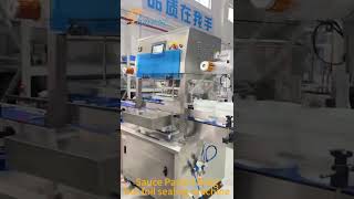 Sauce Pastes Filling Machine, Hot Foil Sealer Machine , Rotor Pump Filler Heat film Sealing Machine