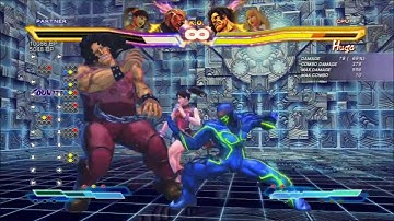 Street Fighter X Tekken 2013 - Raven / Xiaoyu Cross Assault Combo into Jump HK Loop (601 Damage)