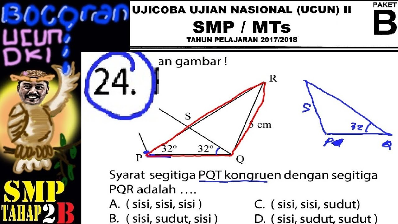 Pembahasan Soal Ucun Tahap Matematika 2 Paket B Smp 2018