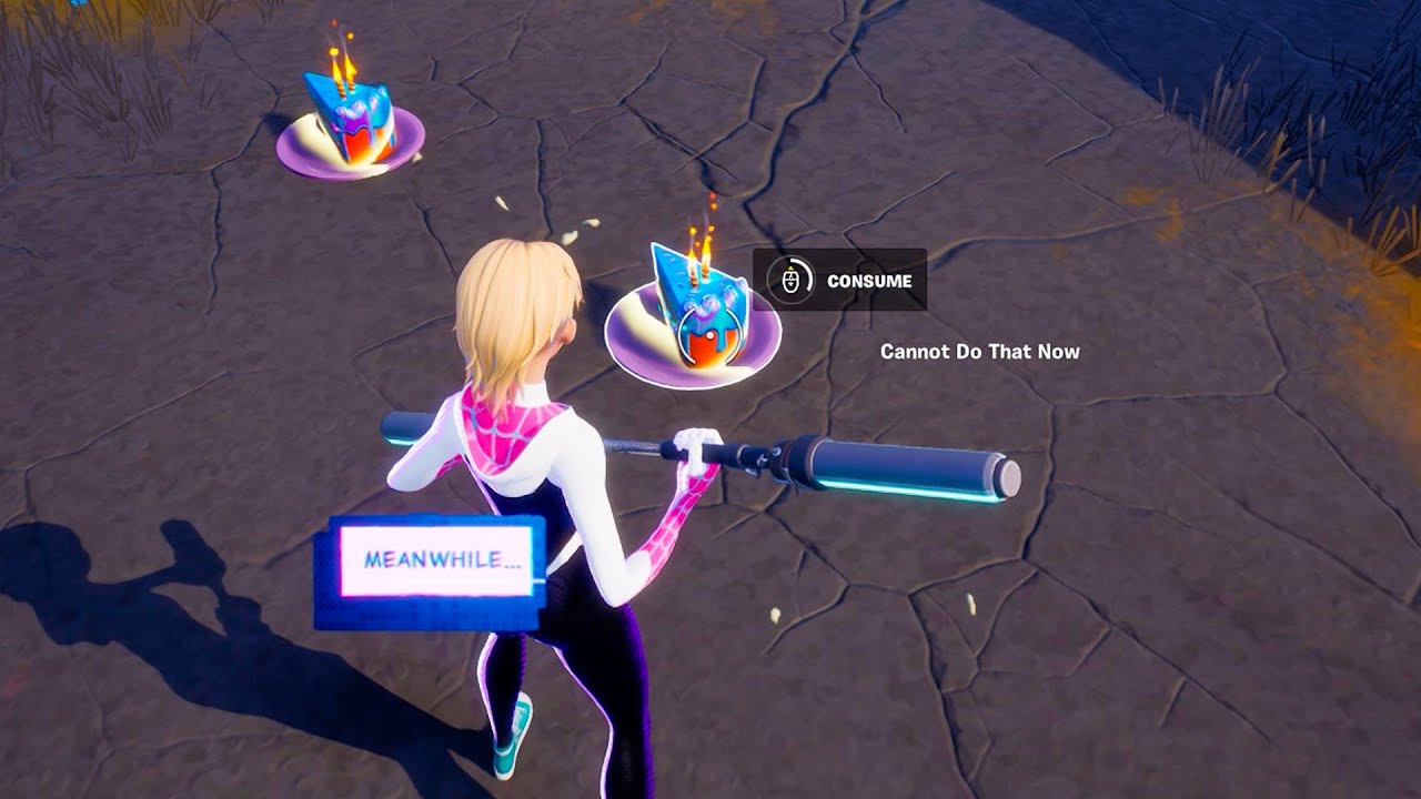 How to Consume Birthday Cake in different matches Fortnite