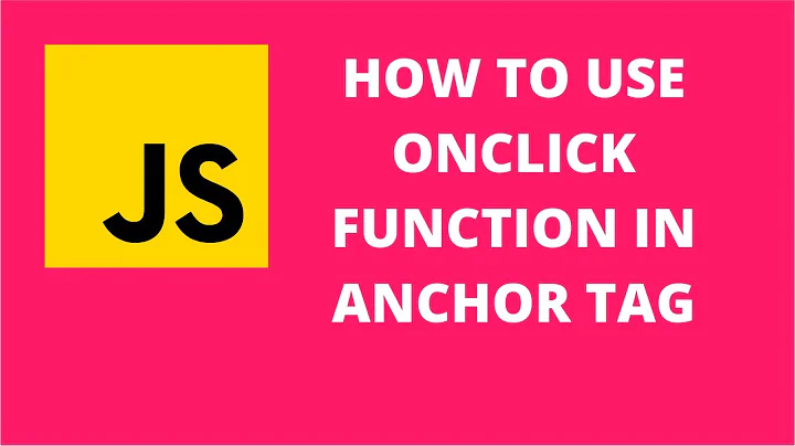 How to use onclick function in anchor tag | JavaScript Tutorial