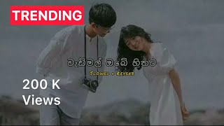 Wadimal Obe Hithata | වැඩිමල් ඔබේ හිතට | Slowed Reverb | PASIYA vibes