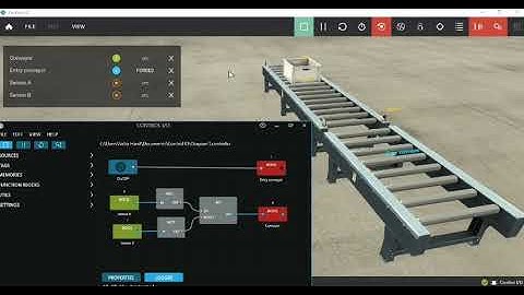 Simple conveyor automation | factory IO using control io