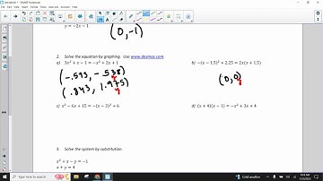 Algebra 2 Section 3.5 Video A