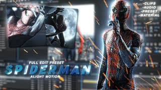 Ae inspired Spider-Man Full Edit Preset In Alight Motion🕸️ 🕷️( PRESET)