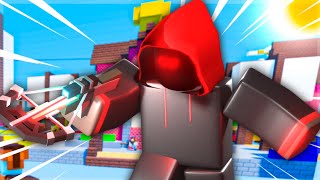 INSANE Trickshots In The NEW Skywars V2.. (Roblox bedwars)