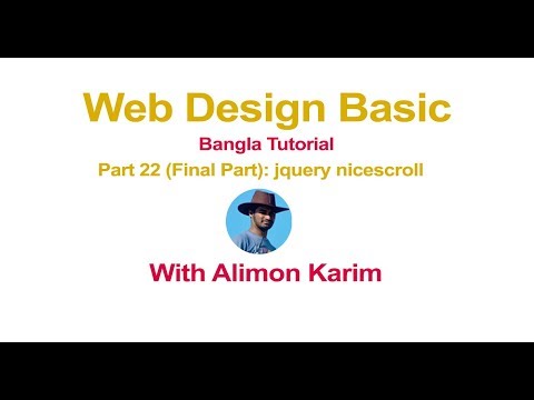 Jquery nice scroll Web design Bangla tutorial # 22 (Final Part)