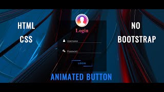 Responsive Login Page Design CSS | Button Animation | No Bootstrap