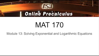 MAT170 Module 13