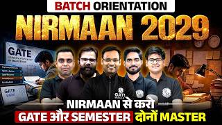 GATE 2029 Preparation | CS & IT, ME, CE, EE, ECE | NIRMAAN Batch Orientation Session