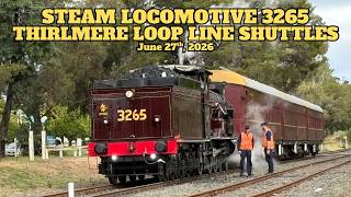 Steam Locomotive 3265 Thirlmere Loop Line Shuttles - June 27th, 2026