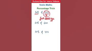 Percentage Trick | Vedic Maths Tricks for Fast calculations | Vedic maths | #26