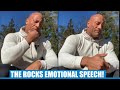THE ROCKS EMOTIONAL SPEECH ON THE LOSS OF HIS FATHER!!