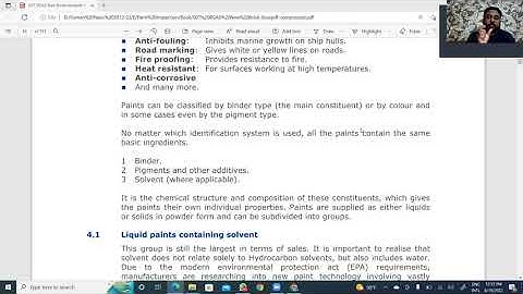 Chapter No.4 (Part 1) : Paint Constituents & Basic Technology