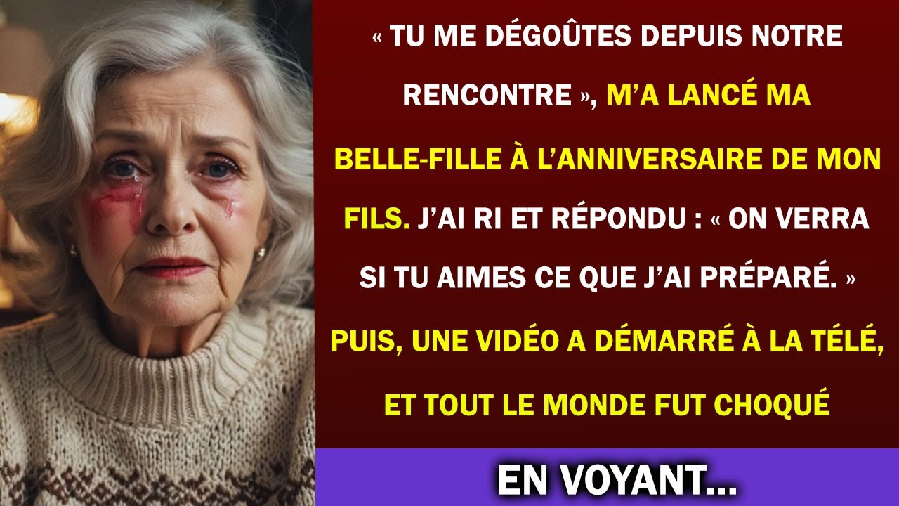 Ce soir-là, à la fête d'anniversaire de mon fils, ma belle-fille m'a murmuré à l'oreille : « Tu me dégoûtes depuis le jour où je t'ai rencontrée. » Elle portait le collier de perles de ma...