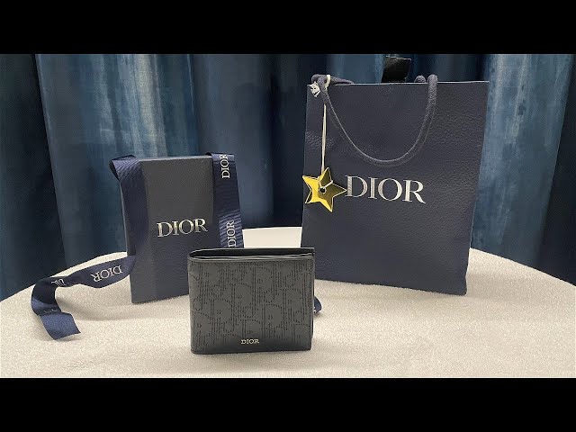 Dior Oblique Jacquard Wallet & Card Holder, Unboxing, 4K